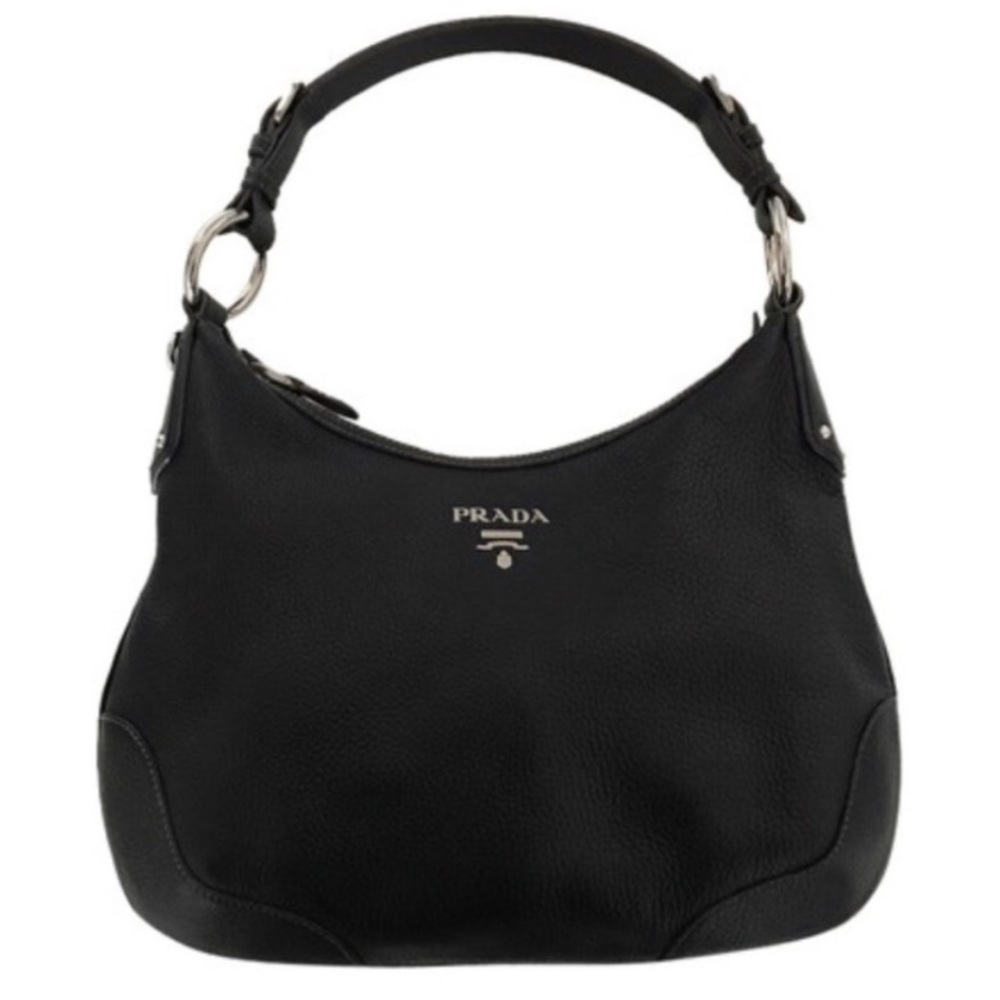 Prada Black Saffiano leather Hobo Bag